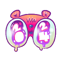 New Years Glasses Sticker by Nate Bear