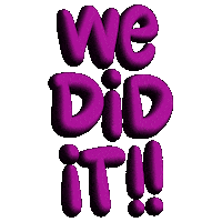 We Did It Congrats Sticker by AlwaysBeColoring