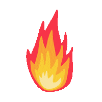 JessicaLouiseCreatives hot fire burn hell Sticker