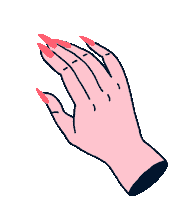 Hand Waiting Sticker by Vera Dement