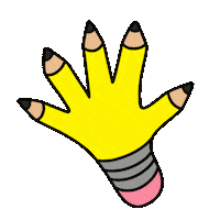 Pencil Hello Sticker