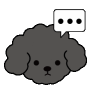 Poodle 無言 Sticker