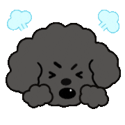 Angry Poodle Sticker