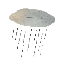 Raining Fall Season Sticker