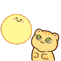cat_ip moon mikan catip Sticker
