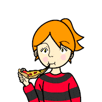Hungry Pizza Sticker