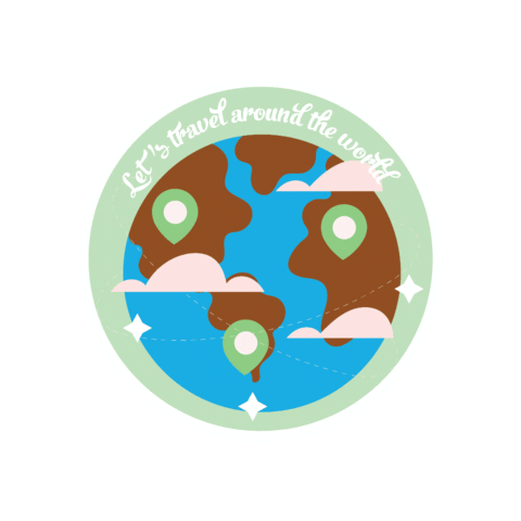 Travel World Sticker by Wantotrip