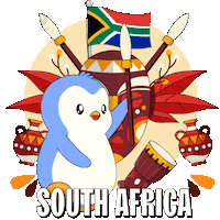South Africa Penguin Sticker by Pudgy Penguins