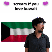 Kuwait Flag Kw Sticker