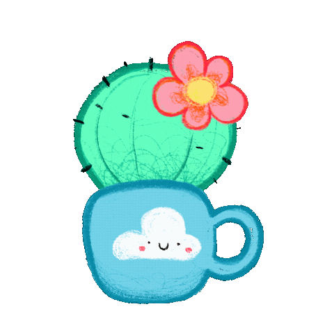 Eonhex cactus flower cute cactus ouokii eonhex Sticker
