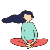 AgenceRedfox yoga vent cheveux fille Sticker