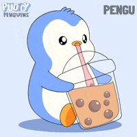 Hungry Iced Coffee GIF by Pudgy Penguins