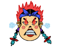 angry girl Sticker