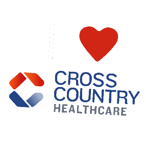 CrossCountryHealthcare giphyupload love heart team Sticker