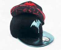 Capichecaps blue red black dragon GIF