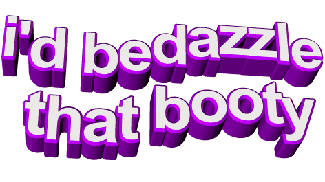 pink booty Sticker by AnimatedText