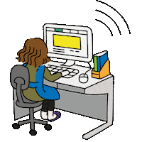 Work パソコン Sticker by IN-TEX