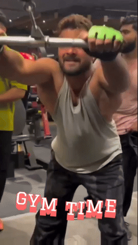 Amit4edit giphycreatortest gym time yadav khesari lal yadav GIF