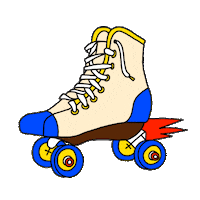 Vintage Skate Sticker by URBANIA