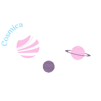 Cosmicabyjosefina planetas josefina cosmica cosmica by josefina Sticker