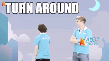 turn around GIF by ALO7.com