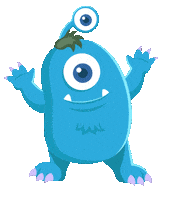 ajanssosyal smile blue alien blue eye Sticker