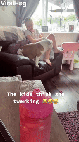 Kids Laugh at Doggo's Twerk