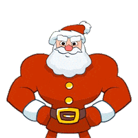 Santa Claus Christmas Sticker by Om Nom