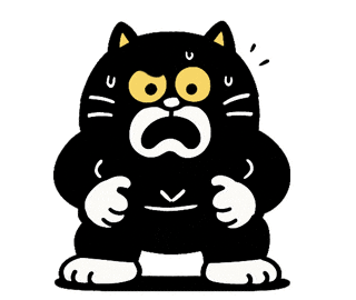 黑貓 吃飯 Sticker