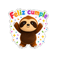 Happy Birthday Sloth Sticker by CR Embassy Japon