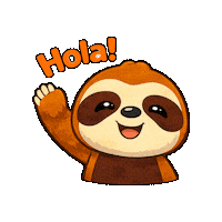 Sloth Hello Sticker by CR Embassy Japon