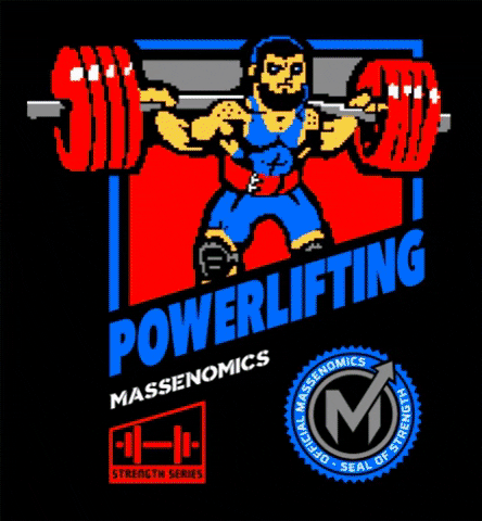 MassenomicsLLC strength lift 8 bit powerlifting GIF