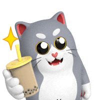 干杯 Milk Tea GIF by Liberty Cats Emojis