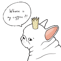 coffee side eye Sticker by Fine Frenchie