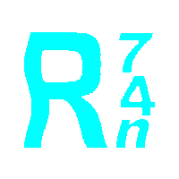 R74n logo wave waving icon Sticker