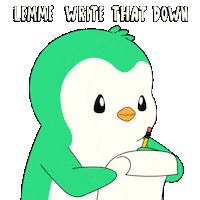 Penguin Observe Sticker by Abster