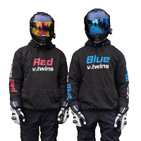 Red And Blue Thumbs Up Sticker