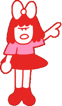 Angry Pink Sticker by Ruppert Tellac