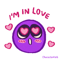 characterhub love in love im in love hubert Sticker