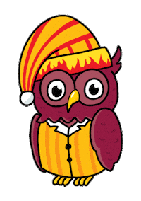 Sleepy Night Owl Sticker by Illinois Lottery