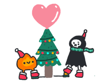 Christmas Tree Love Sticker by nothingwejun