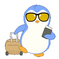 Traveling Out Of Office Sticker by Pudgy Penguins