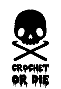 HELLOhappy skull crochet crochet hook hellohappy Sticker