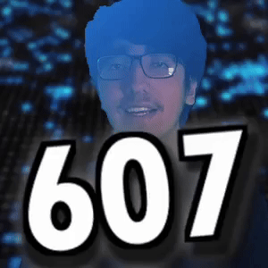 607