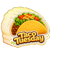 Mexican Food Taco Tuesday Sticker