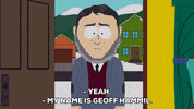 geoff hammil talking GIF by South Park 
