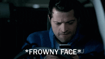 misha collins frown GIF