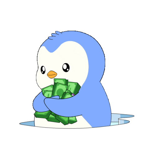 Im Rich Nancy Pelosi Sticker by Pudgy Penguins