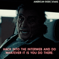 Hacking Season 3 GIF by American Gods