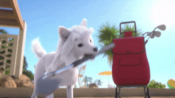 TeamTO funny girl golf animal GIF